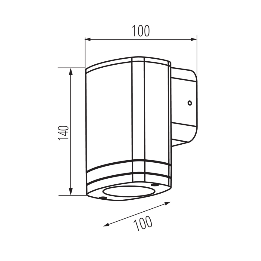Zunanja stenska svetilka ZEVI 1xGU10/10W/230V IP54 antracit