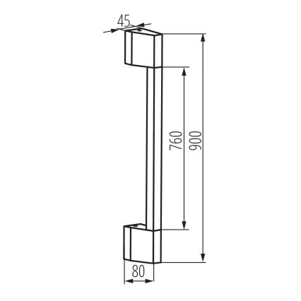 LED Zunanja stenska svetilka YALTE LED/8W/230V 4000K IP54 črna