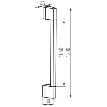 LED Zunanja stenska svetilka YALTE LED/11W/230V 4000K IP54 črna
