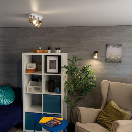 Stenski reflektor LAURIN 1xGU10/10W/230V medenina/črna