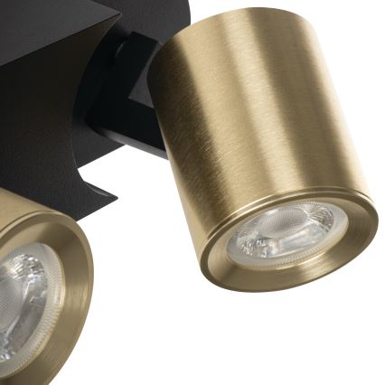 Reflektor LAURIN 2xGU10/10W/230V medenina/črna
