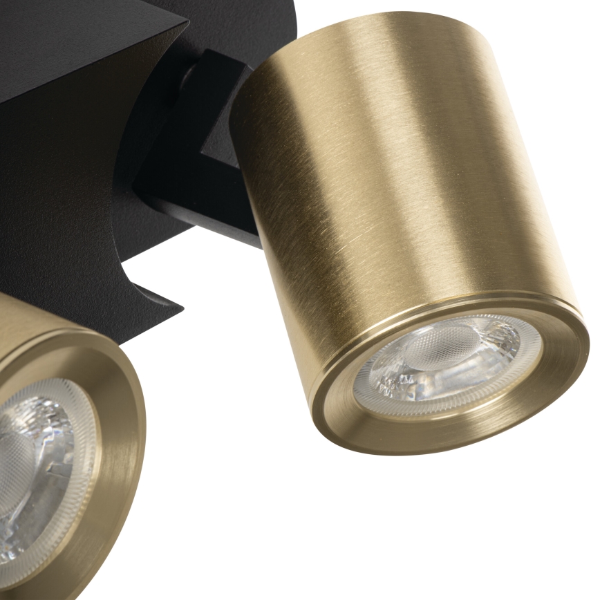 Reflektor LAURIN 3xGU10/10W/230V medenina/črna
