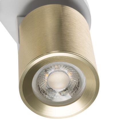 Stenski reflektor LAURIN 1xGU10/10W/230V medenina/bela