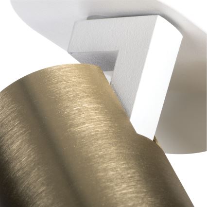 Stenski reflektor LAURIN 1xGU10/10W/230V medenina/bela