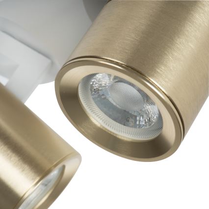Reflektor LAURIN 2xGU10/10W/230V medenina/bela