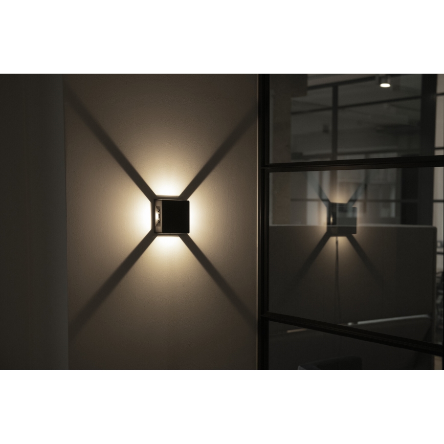 Zunanja LED stenska svetilka REFAZI LED/6W/230V IP54 črna