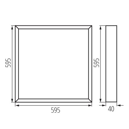 LED površinsko pritrjen panel BLINGO AIO LED/40W/230V 3000/4000/6500K 60x60 cm CRI 90