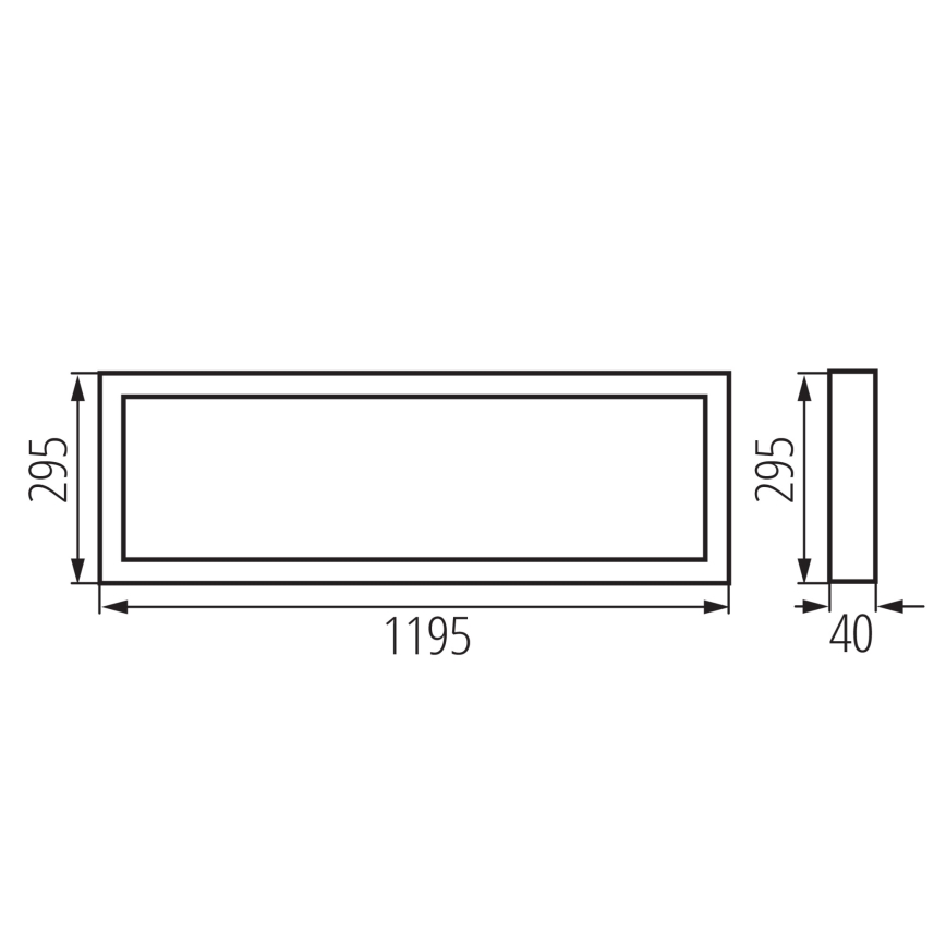 Nadometni LED panel BLINGO UAIO LED/40W/230V 3000/4000/6500K 120x30 cm CRI 90 UGR19