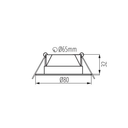 LED vgradna stropna svetilka FIZU LED/4W/230V 3000/4000/6500K črna
