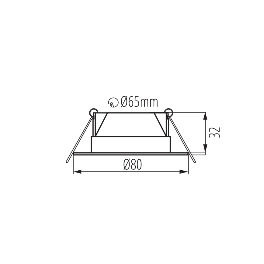 LED vgradna stropna svetilka FIZU LED/4W/230V 3000/4000/6500K bela