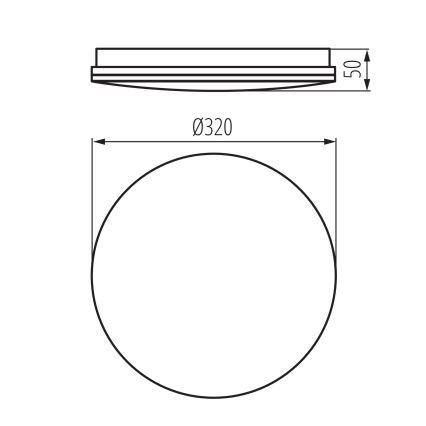 LED stropna svetilka za kopalnico ENELO LED/17W/230V, premer 32 cm, IP44