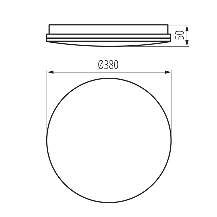 LED stropna svetilka za kopalnico ENELO LED/24W/230V premer 38 cm IP44