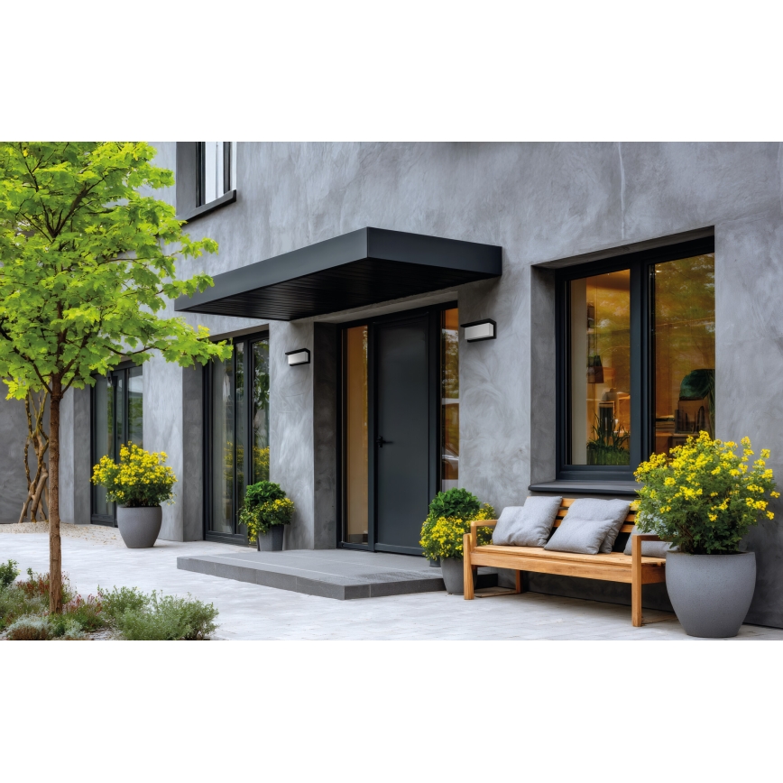 Zunanja stenska svetilka LERTO 1xE27/15W/230V IP54 črna