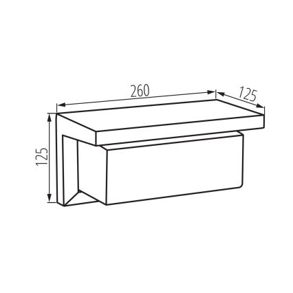 LED zunanja stenska svetilka LERTO LED/12W/230V IP54 črna