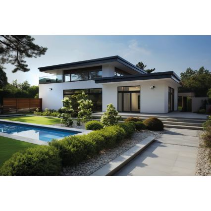 LED zunanja stenska svetilka s senzorjem gibanja in mraka XERTO LED/20W/230V 3000/4000/6500K IP44 črna