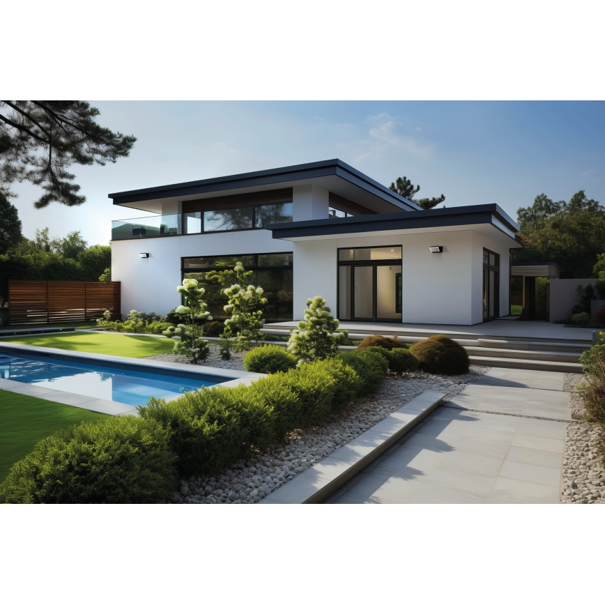 LED zunanja stenska svetilka s senzorjem gibanja in mraka XERTO LED/20W/230V 3000/4000/6500K IP44 črna