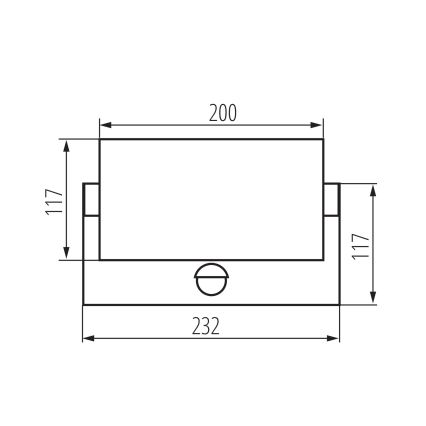 LED zunanja stenska svetilka s senzorjem gibanja in mraka XERTO LED/20W/230V 3000/4000/6500K IP44 črna