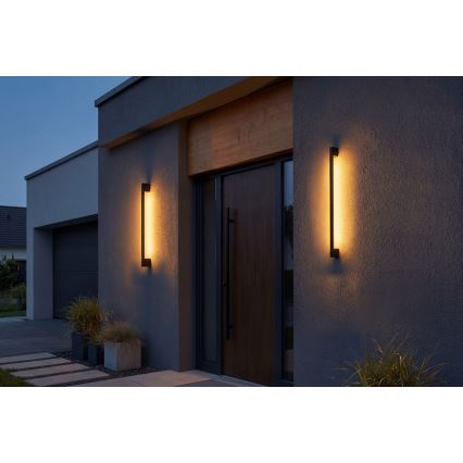 LED zunanja stenska svetilka YALTE LED/8,5W/230V 3000/4000/6500K 93 cm IP54 črna