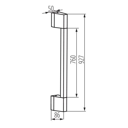 LED zunanja stenska svetilka YALTE LED/8,5W/230V 3000/4000/6500K 93 cm IP54 črna