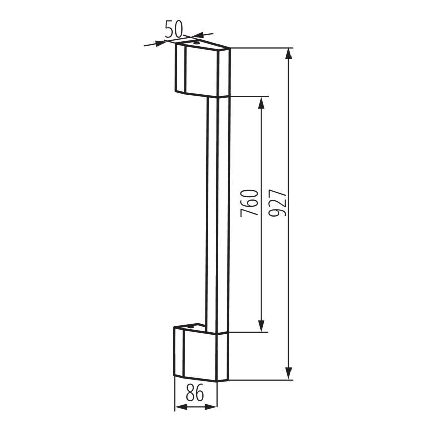 LED zunanja stenska svetilka YALTE LED/8,5W/230V 3000/4000/6500K 93 cm IP54 črna