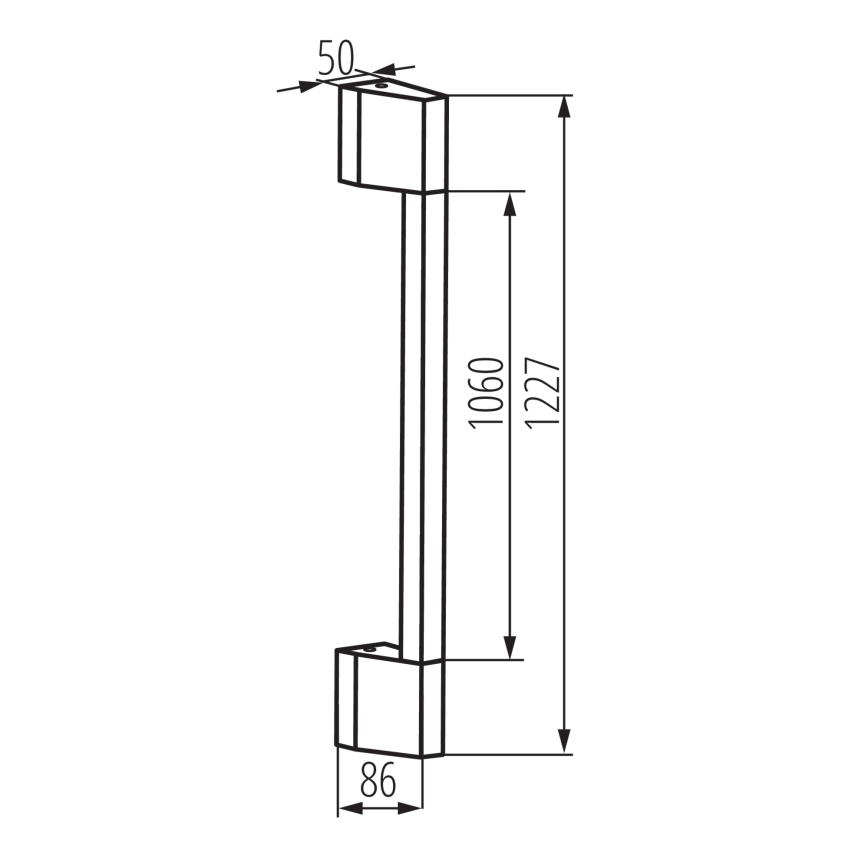 LED zunanja stenska svetilka YALTE LED/12W/230V 3000/4000/6500K 123 cm IP54 črna
