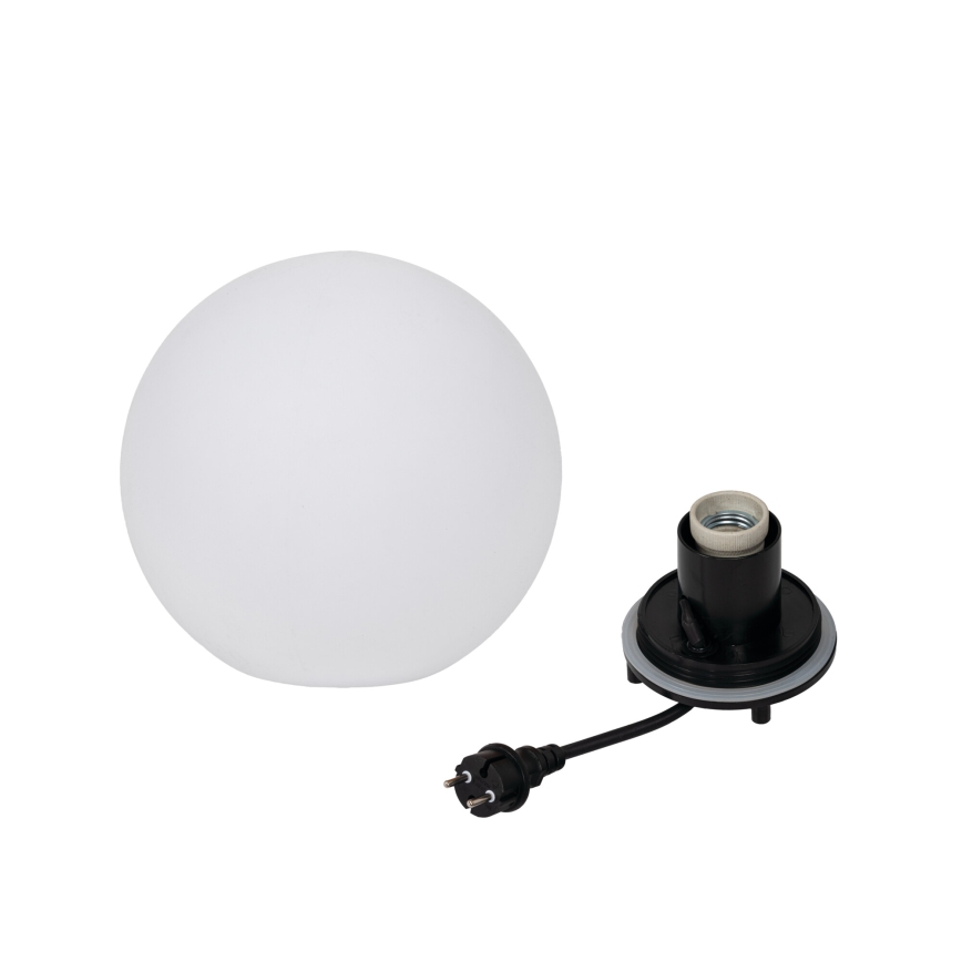 Zunanja svetilka STONO 1xE27/15W/230V premer 20 cm IP65 bela