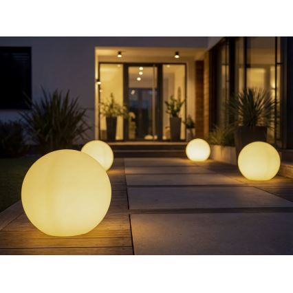 Zunanja svetilka STONO, 1×E27 (20 W), 230 V, premer 30 cm, IP65, bela