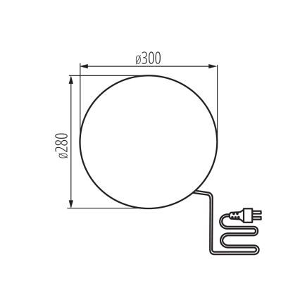 Zunanja svetilka STONO, 1×E27 (20 W), 230 V, premer 30 cm, IP65, bela