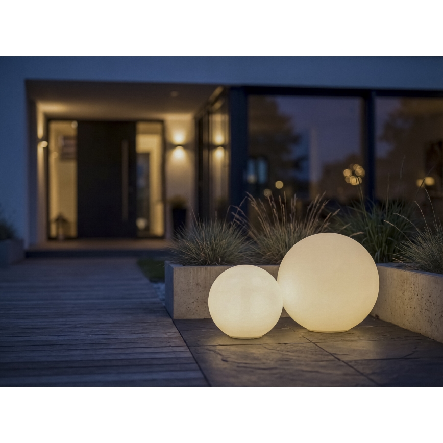 Zunanja svetilka STONO 1xE27/20W/230V premer 40 cm IP65 bela