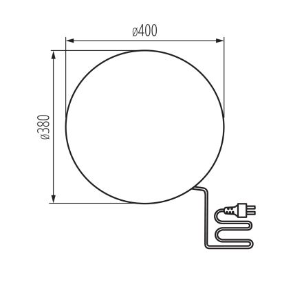 Zunanja svetilka STONO 1xE27/20W/230V premer 40 cm IP65 bela
