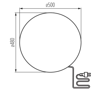 Zunanja svetilka STONO 1xE27/20W/230V, premer 50 cm, IP65, bela
