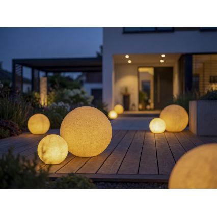 Zunanja svetilka STONO 1xE27/15W/230V, premer 20 cm, IP65, bež