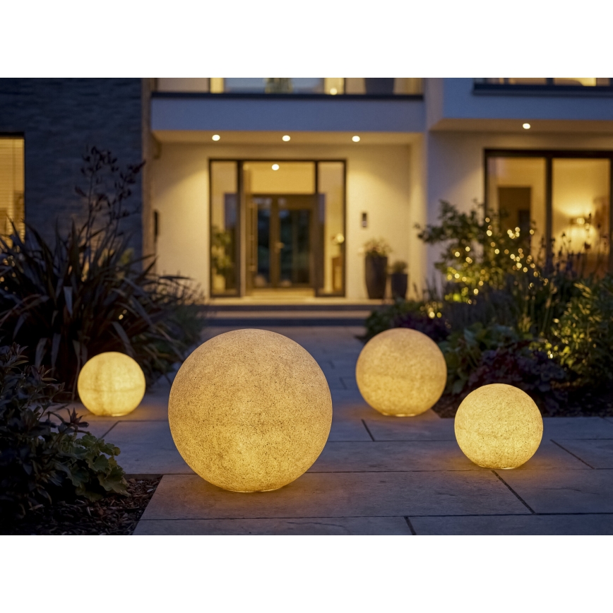 Zunanja svetilka STONO 1xE27/15W/230V, premer 20 cm, IP65, bež