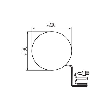 Zunanja svetilka STONO 1xE27/15W/230V, premer 20 cm, IP65, bež