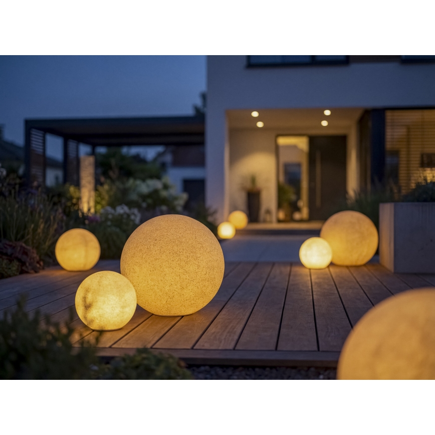 Zunanja svetilka STONO 1xE27/20W/230V, premer 50 cm, IP65, bež