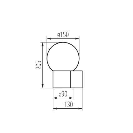 Zunanja stenska svetilka STONO 1xE27/15W/230V IP65 antracit