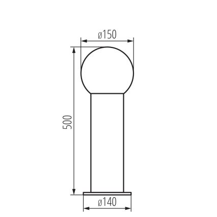 Zunanja svetilka STONO 1xE27/15W/230V 50 cm IP65 antracit