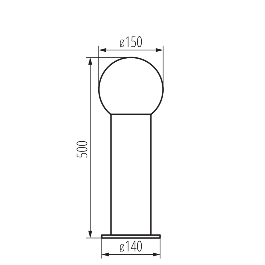 Zunanja svetilka STONO 1xE27/15W/230V 50 cm IP65 antracit