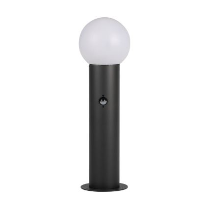 Zunanja svetilka s senzorjem gibanja in senzorjem za somrak STONO 1x E27/15 W/230 V, 50 cm, IP65, antracit