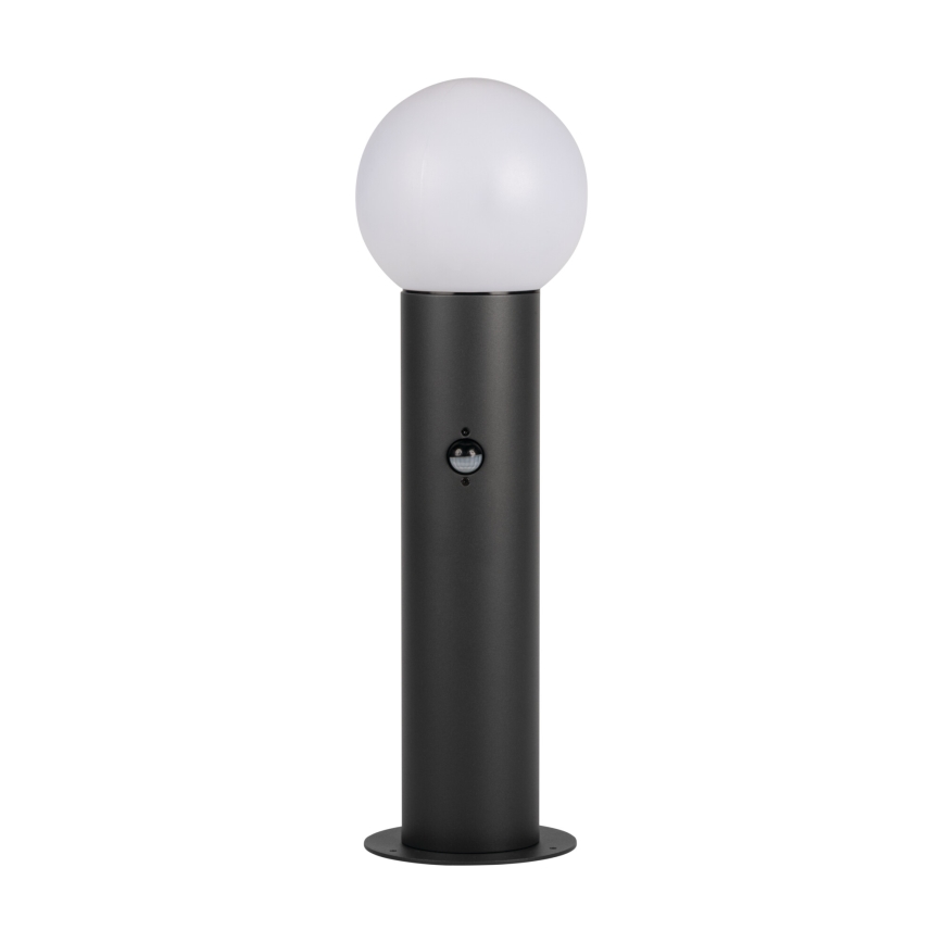 Zunanja svetilka s senzorjem gibanja in senzorjem za somrak STONO 1x E27/15 W/230 V, 50 cm, IP65, antracit
