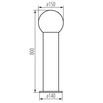 Zunanja svetilka STONO 1xE27/15W/230V 80 cm IP65 antracit