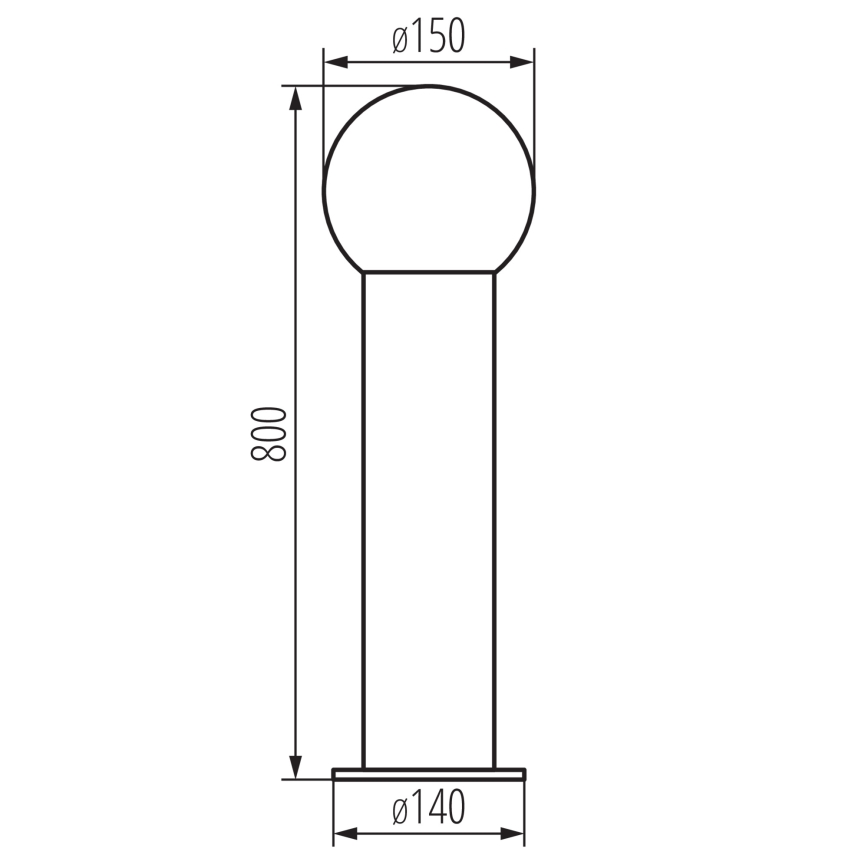 Zunanja svetilka STONO 1xE27/15W/230V 80 cm IP65 antracit