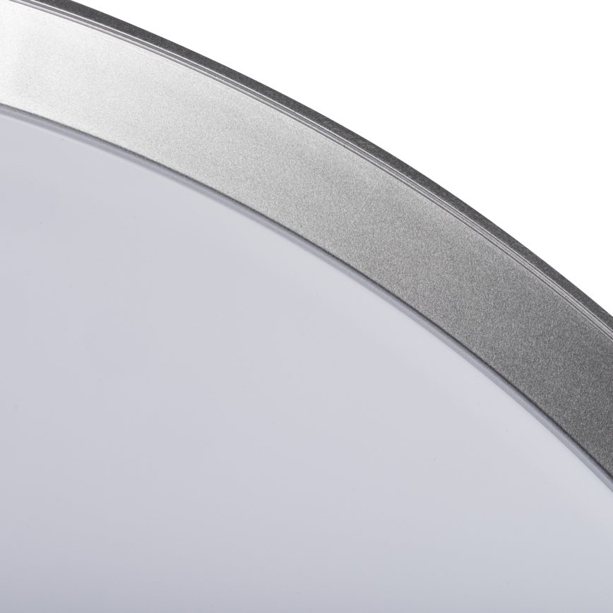 LED stropna svetilka z zatemnjevanjem LIXAN LED/47W/230V 3000-6500K premer 38,6 cm bela/srebrna + daljinski upravljalnik