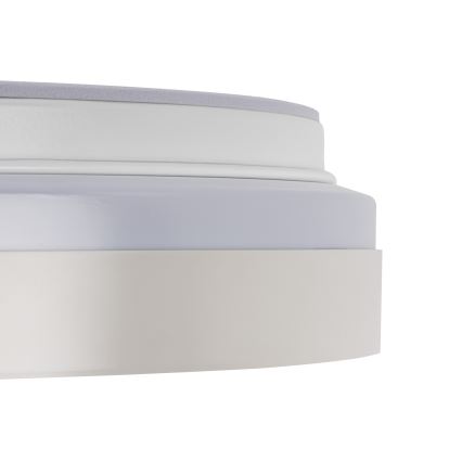 LED stropna svetilka z zatemnjevanjem LIXAN LED/47W/230V 3000-6500K premer 38,6 cm bela/srebrna + daljinski upravljalnik