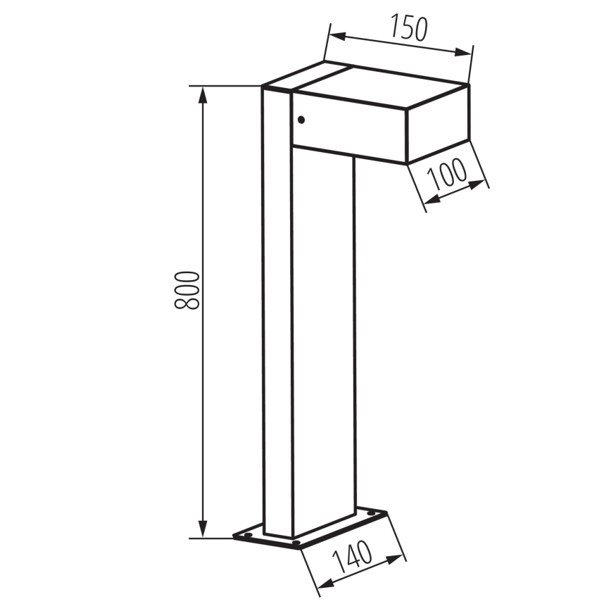 Zunanja svetilka LEGINO 1xGX53/11W/230V 80 cm IP65, antracitna