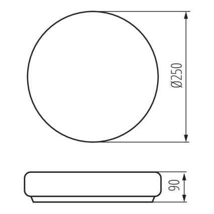 Kopalniška stropna svetilka PERAZ 1xE27/15W/230V pr. 25 cm IP44