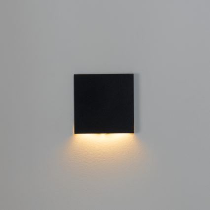 LED svetilka za stopnice MAGNIK LED/1,7W/230V 2700/3300/3900/4600/5700K črna kvadratna
