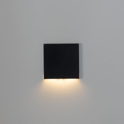 LED svetilka za stopnice MAGNIK LED/1,7W/230V 2700/3300/3900/4600/5700K črna kvadratna