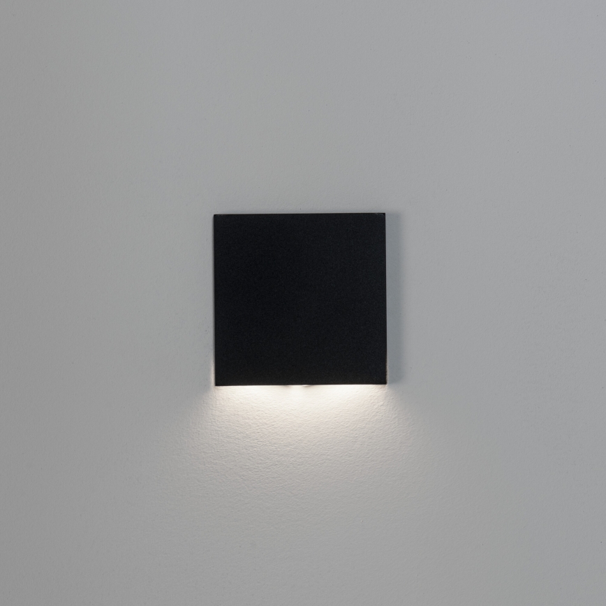 LED svetilka za stopnice MAGNIK LED/1,7W/230V 2700/3300/3900/4600/5700K črna kvadratna