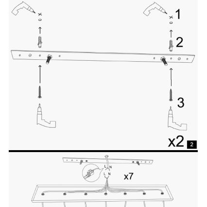KEM viseći luster 5xE27/40W/230V zlatna